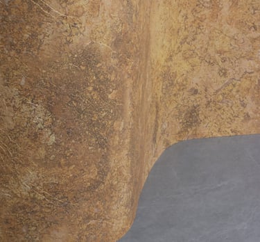 Sinoflexistone material featuring an oxidized surface design, perfect for industrial or rustic wall