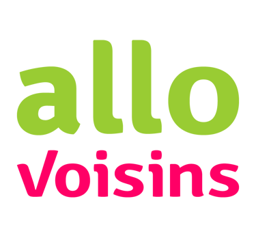 a logo for a company called allo voisins