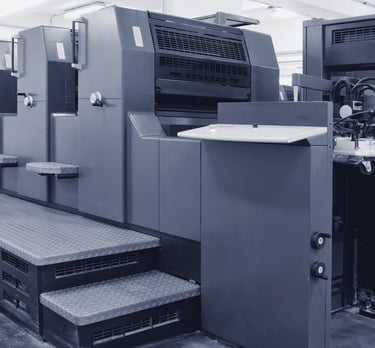 High-speed offset printer for large volume printing projects