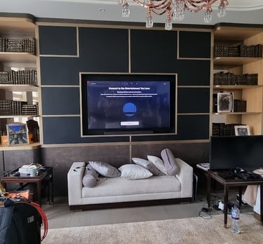 MountMyTV - Samsung 55" TV & custom built media wall