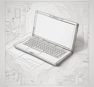 An open, blank booklet with white pages on a light gray background, displayed in a slightly tilted position.