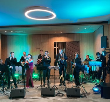 New Years Eve Band playing in Rikli Balance Hotel, Lake Bled, Slovenia