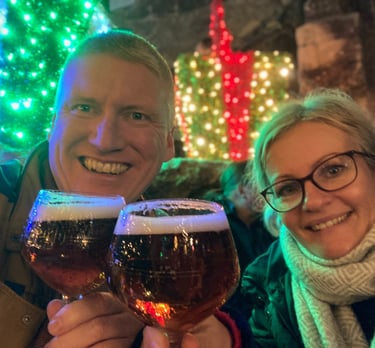Cheers to Christmas, celebration and festive drink at the Valkenburg Christmas markets cave