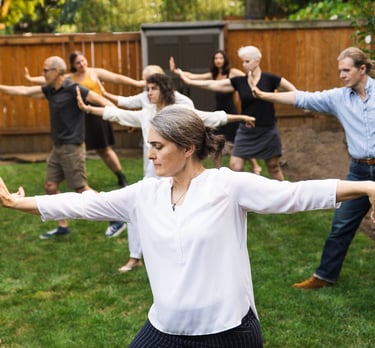 Qigong farm to table dinner workshop. Portland, oregon city clackamas wellness day saturday sept 20