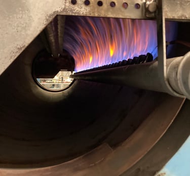 quemador calandra industrial