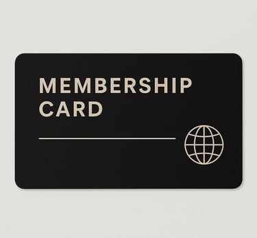 Immagine generata da intelligenza artificiale di una membership card.
