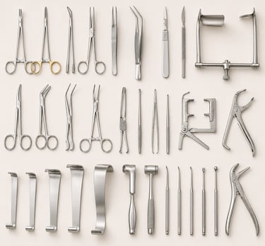 Specialized thoracic surgery instruments for chest and lung procedures