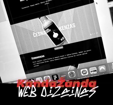 Kanda Žandą WEB dizainas Figma aplinkoje