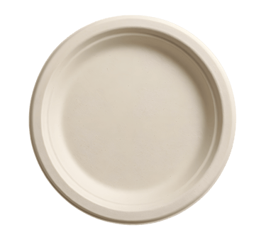 Eco-friendly 7-inch plain plate for snacks and light meals.