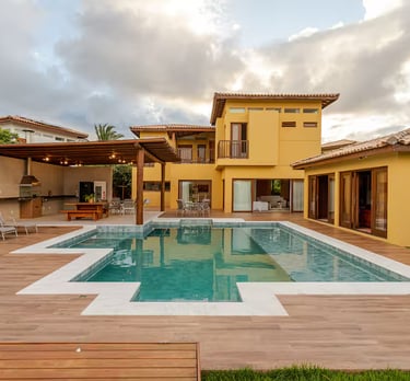 Piscina privativa de casa para aluguel em Costa do Sauipe