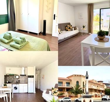 a collage of photos of a vacational house