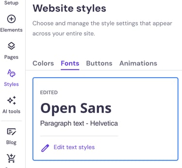 Hostinger Website Styles