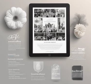 Elegant resin epoxy accessories for men displayed on a rustic wooden table.