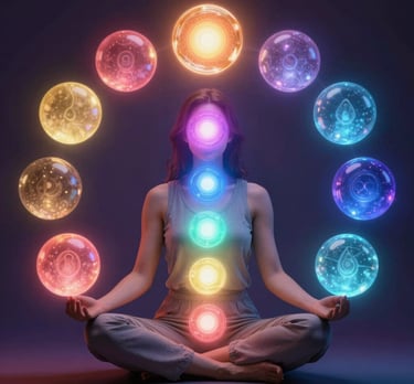 Hands gently holding tarot cards spread in a fan shape.