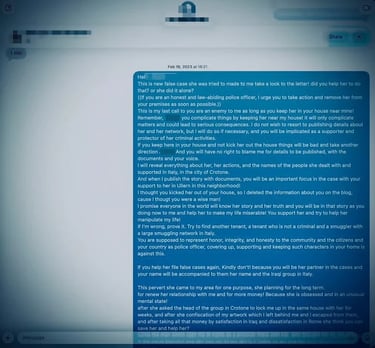 Zainab AbdulKarim,lives in the home of the police officer in Oslo, she sent to blackmail the victims