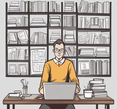 A tablet displaying a digital course dashboard with progress bars and modules, set on a clean white and brown desk.