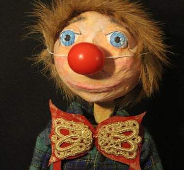 MARIONNETTE À TIGE Roméo clown auguste