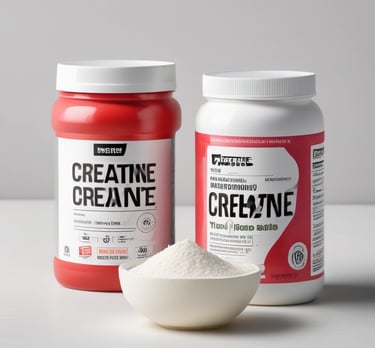 Sleek black and green container of protein powder with fresh natural ingredients around it on a clean white background