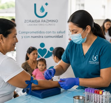 Jornada de laboratorio y toma de muestras al servicio de la comunidad.