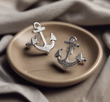 A handcrafted charm bracelet featuring unique, one-off charms laid out beside a sketchbook and tools.