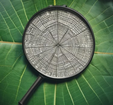 Close-up of hands sketching natural patterns and mathematical shapes on paper.