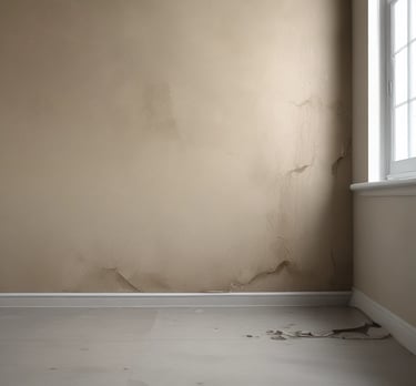Close-up of smooth plaster finish on a freshly renovated wall in a modern home.