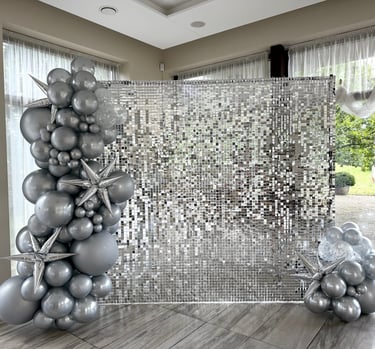 Blizgi sidabrine foto siena, foto siena renginiams, foto siena gimtadieniui, veidrodine foto siena