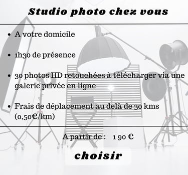 shooting photo studio à domicile