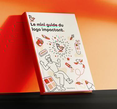 présentation e-book de graphiste sur un mur