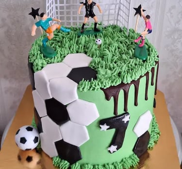 Gâteau terrain de foot