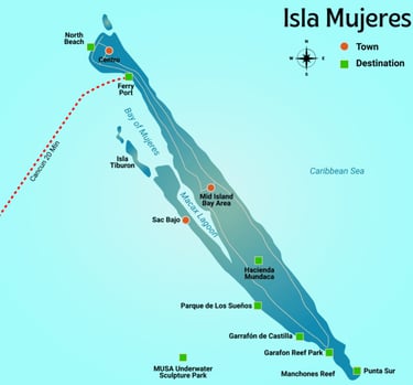 Isla Mujeres map