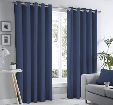 Fusion Navy Blue Curtain