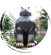 Statue chat Plaza Botero