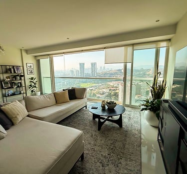 Vista al golf desde departamento en Bosque Real Towers