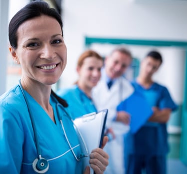 Equipe de saúde, pronta para atender suas necessidades