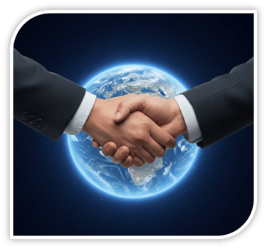 a professional handshake on start of a partnership of firm