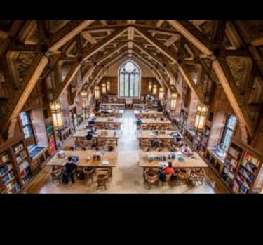 a large room with a large wooden ceiling
