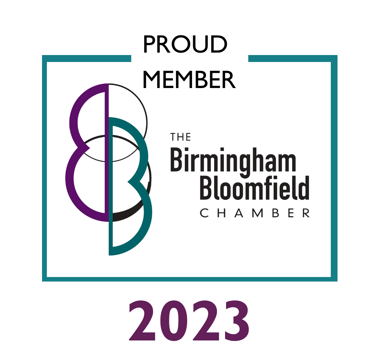 the logo of the Birmingham Bloomfield Commerce Chamber, showing the pride of its members