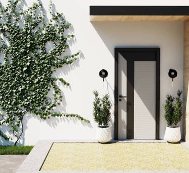 Trabajo de pintura en la fachada de un chalet en Berango