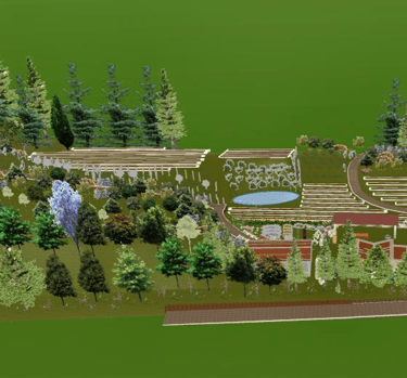 DISEÑO 3d PERMACULTURA , finca ecológica, bosque alimentario, agroforestal, gestión hidrológica,   