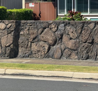 rock wall built in honolulu, hawaii