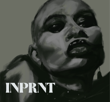 Black and white illustration of African American woman with bald head