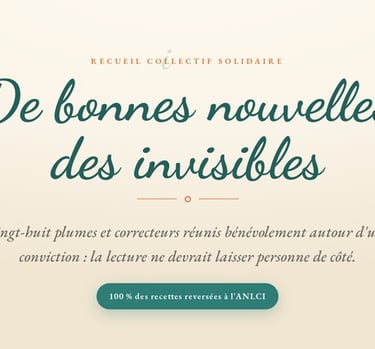 recueil De bonnes nouvelles des invisibles ANLCI