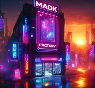 Madk Factory by madkweb logo couleur style cyberpunk