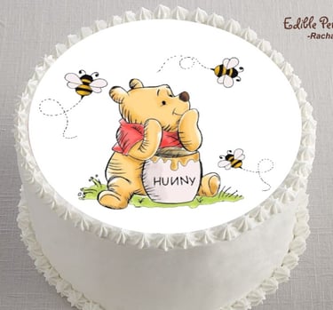 Pooh bear edible image