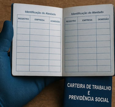 Alt=mão-com-luva-azul-segura-carteira-de-trabalho-vazia