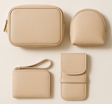 Cosmetic accessories including makeup pouches and organizers for beauty storage, export quality acce