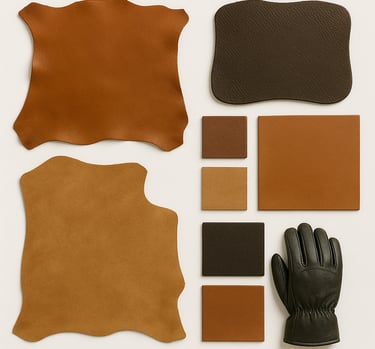 Processed leather hides and raw materials for manufacturing, export quality leather