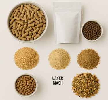 Livestock and poultry feed for balanced nutrition, export quality feed