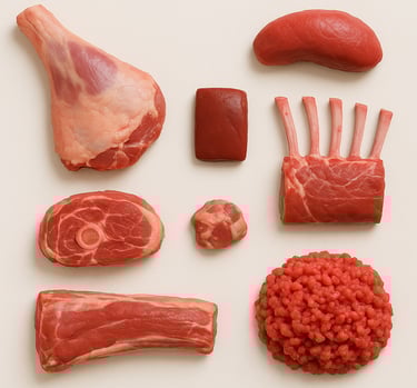 Halal mutton meat cuts including bone-in and boneless portions for global export